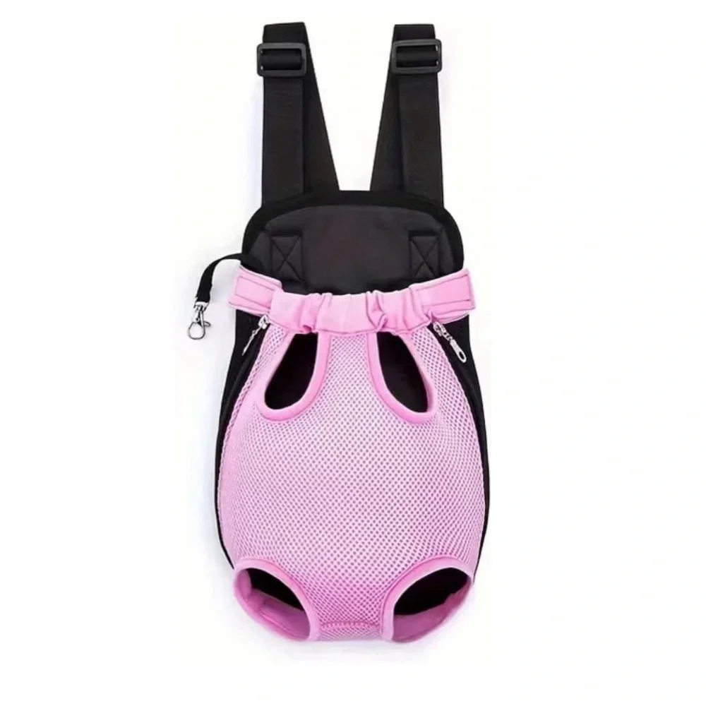 Pink Breathable Pet Carrier Backpack – Cats/Small Dogs, X-Large, Hands-Free